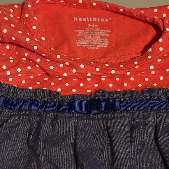 Healthtex Baby Girl's Red Polka Dot Dress With Matching Bloomers - Picture 4 of 6